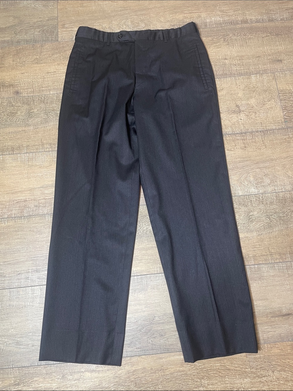 Prada Black Pinstripe Straight-Leg Dress Pants